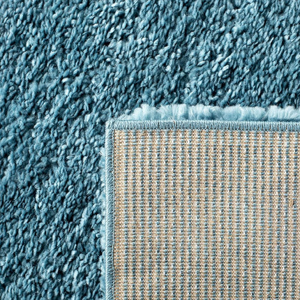 Safavieh Shaggy Indoor Woven Rectangle Area Rug, August Shag Collection, AUG900, in Turquoise, 91 X 152 cm for Living Room, Bedroom or Any Indoor Space