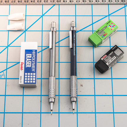 Portaminas Pentel Graph Gear 500 para dibujo técnico, 0.9mm, cuerpo gris, (PG529BP) de Pentel