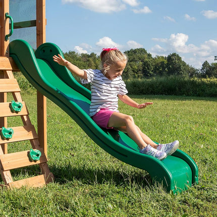 Backyard Discovery Buckley Hill Cedar Swing Set | 1.8m Slide & Chalkboard