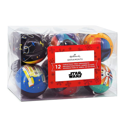Hallmark Star Wars Tin Ball Christmas Ornaments, Set of 12