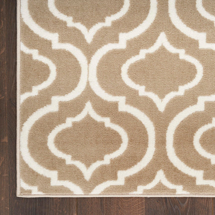 Nourison Jubilant Contemporary Taupe 5'3" x 7'3" Area Rug, Easy Cleaning, Non Shedding, Bed Room, Living Room, Dining Room, Kitchen (5x7)