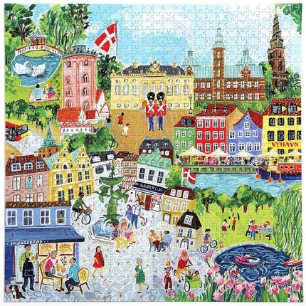 eeBoo Piece and Love Copenhagen 1000 Piece Square Adult Jigsaw Puzzle