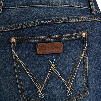 Wrangler Femme Retro Mae Jean Large Taille Mi-Haute, Bleu Foncé, darkblue, ^