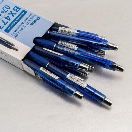 Bolígrafo Pentel RSVP Super RT, (0,7 mm) Trazo Fino, Tinta Azul, Caja de 12 (BX477-C)
