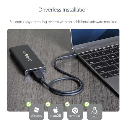 StarTech M.2 SATA SSD Enclosure, USB 3.1 10Gbps, Aluminium (SM21BMU31C3)