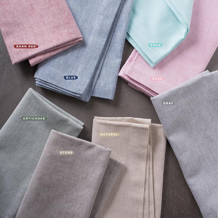 DII 100% Cotton Solid Chambray Kitchen Set, Oven Mitts, Rose, 2 Piece