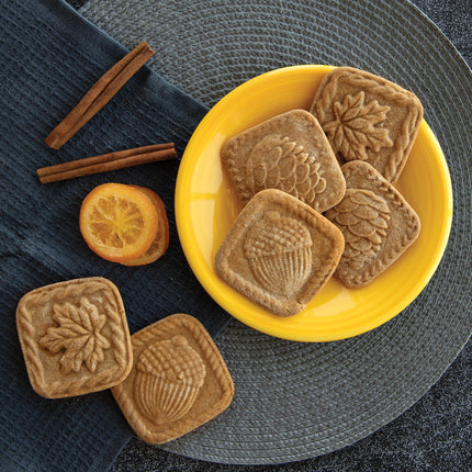 Nordic Ware Cookie Stamps, 3-Inch Squares, Silver