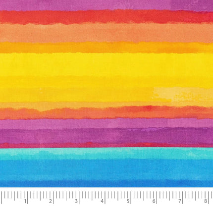 Singer Print Fabric, 100% Premium Cotton, Rainbow Blender, Cut by The Yard
