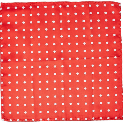 Stacy Adams Men's Satin Dot Tie Set, Fire Red, One Size