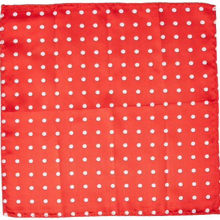 Stacy Adams Men's Satin Dot Tie Set, Fire Red, One Size