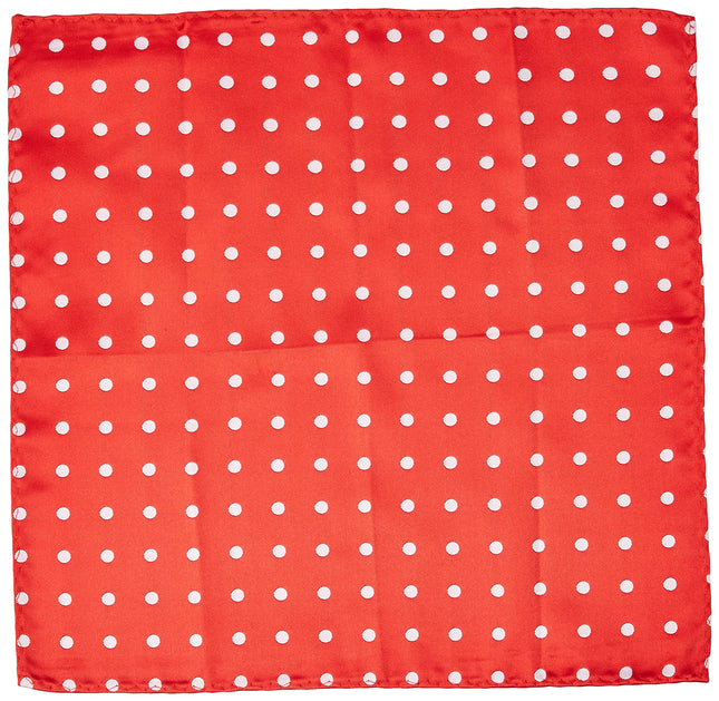 Stacy Adams Men's Satin Dot Tie Set, Fire Red, One Size