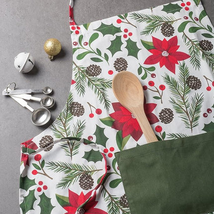 DII Christmas Collection Chef Apron, One Size, Woodland Holiday