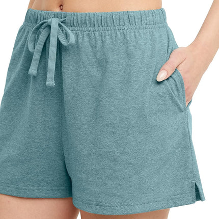 Hanes Women's Originals Tri-Blend Pockets, Lightweight Jersey Shorts, 2.5", Plus Sizes Casual, Cactus Pe Heather, S