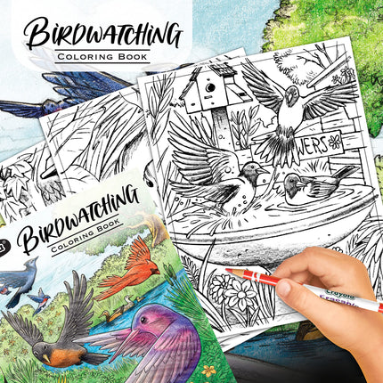 Crayola Bird Coloring Book (40pgs), Adult Coloring Pages, 8.5 x 10, Stress Relieving Coloring, Mindfulness Activity for Adults