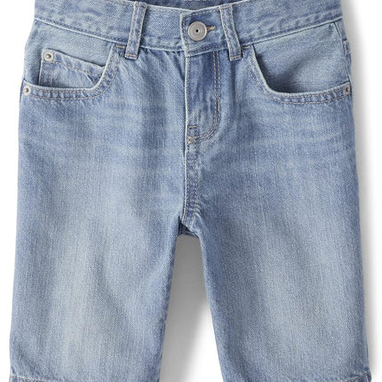 The Children's Place Short en jean extensible pour garçons, lot de 3, délavé foncé, taille 8