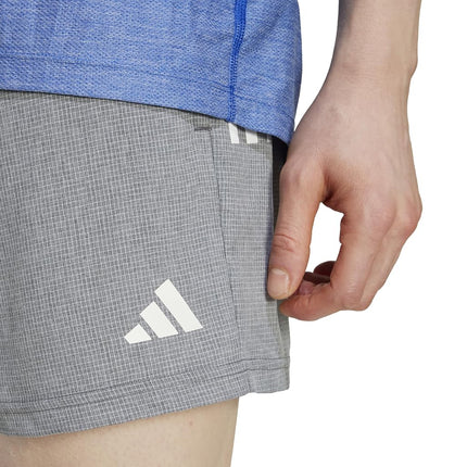 adidas Men's Own The Run Shorts, Grey/White Melange, XXL / 7L