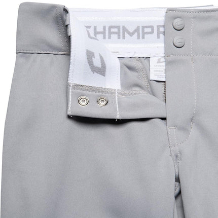 Champro Women's Tournament Traditional Low-Rise Polyester Softball Pant, X-Large, Grey