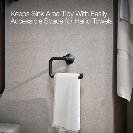Kohler 27063-BL Occasion™ Towel Ring, Matte Black