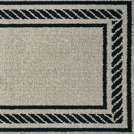 Nautica – Runner Rug | Indoor Runners for Hallways and Entry Rugs| Non-Slip and Non-Skid Entry and Kitchen Door Mat| Machine Washable Entryway Carpet Rugs | 2'2" x 8'| Rope Border Natural Twist