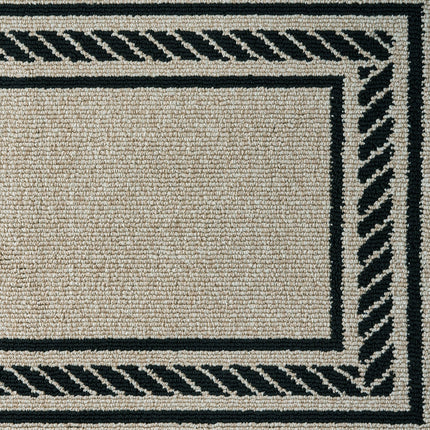 Nautica – Runner Rug | Indoor Runners for Hallways and Entry Rugs| Non-Slip and Non-Skid Entry and Kitchen Door Mat| Machine Washable Entryway Carpet Rugs | 2'2" x 5' | Rope Border Natural Twist