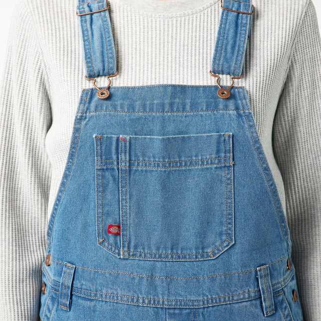 Salopette en jean Dickies pour femme, délavage clair, grande