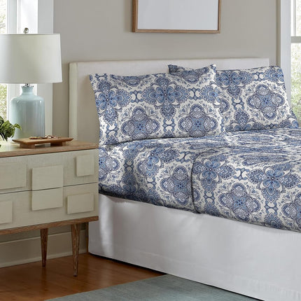 pointehaven Sheet Set, Cotton, Alpine Blue, Queen