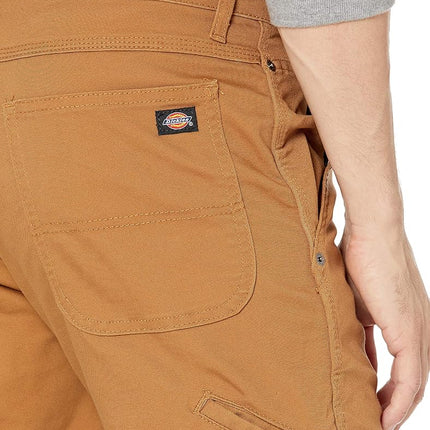 Dickies Men's Tough Max Duck Double Knee Pant, Stonewashed Brown Duck, 36W x 34L