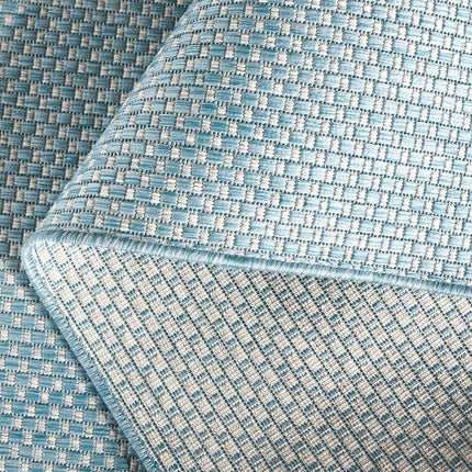 SAFAVIEH Courtyard Collection Accent Rug - 2' x 3'7", Aqua & Grey, Non-Shedding & Easy Care, Indoor/Outdoor & Washable-Ideal for Patio, Backyard, Mudroom (CY8521-37121)