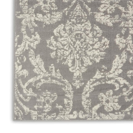 Nourison JUB09 Jubilant Vintage Damask Ivory/Pink Area Rug Runner 2'3" x 7'3", 2'x7',