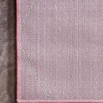 Unique Loom Trellis Frieze Collection Lattice Moroccan Geometric Modern Pink Area Rug (3' 3 x 5' 3)