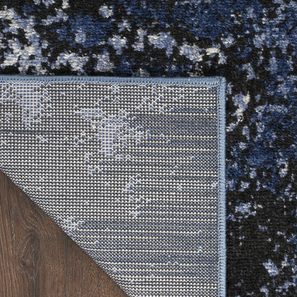 Nourison Passion Abstract Light Blue 5'9" x 3'9" Area Rug, Easy Cleaning, Non Shedding, Bedroom, Living Room, Dining Room, Kitchen