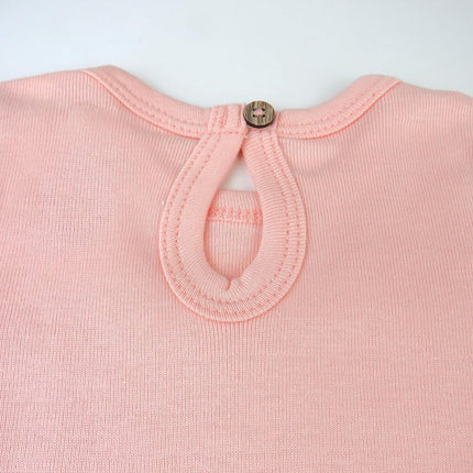 HonestBaby Long Sleeve Bodysuits Multipack Organic Cotton for Infant Baby Girls, Romantic Pink, 3-6 Months