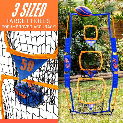 Nerf Pro Pass Football Target - Large 5 FT x 2 FT Target - Improve Any Young Quarterbacks Accuracy