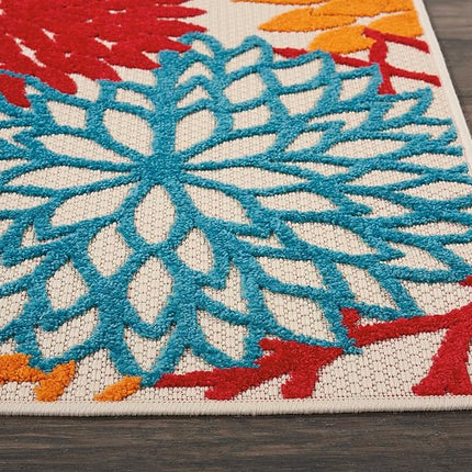 Tapis de surface Nourison ALH05 Aloha, 2'3" x 8', vert