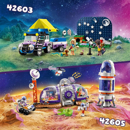 LEGO Friends Stargazing Camping Vehicle Set with 4x4 Car Toy for 7 Plus Year Old Girls, Boys & Kids Featuring Nova and Aliya Mini-Doll Characters, Plus Dog and Hedgehog Animal Figures, Gift Idea 42603