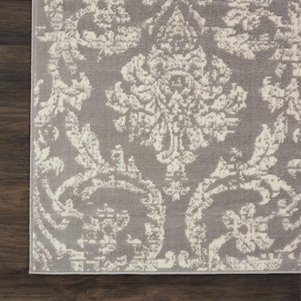 Nourison JUB09 Jubilant Vintage Damask Ivory/Pink Area Rug Runner 2'3" x 7'3", 2'x7',