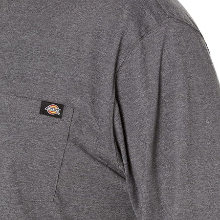 Dickies Big and Tall Men's Long Sleeve Heavyweight Crew Neck, Charcoal Gray Heather, Small