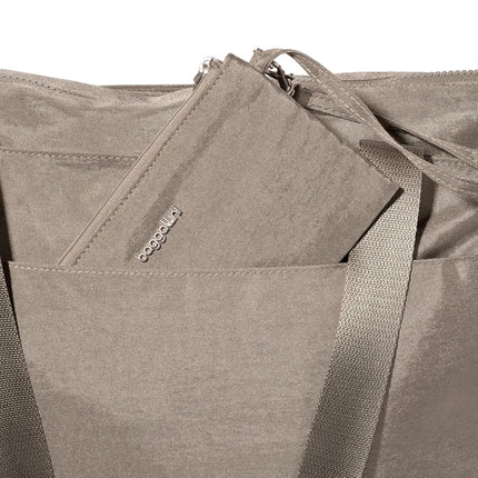 Baggallini Carryall Laptop Tote, Sterling Shimmer, One Size
