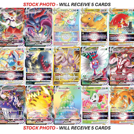 5 Pokemon Card VMAX/VSTAR Bundle - X2 VSTAR - X2 VMAX - X1 Secret Rare - No Duplicates