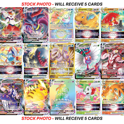 Lot de 5 cartes Pokémon VMAX/VSTAR - X2 VSTAR - X2 VMAX - X1 Secrète Rare - Sans doublons