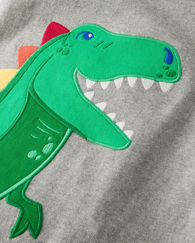 Hauts brodés à manches courtes Gymboree pour bébés garçons et tout-petits, motif Dino Roar, 12-18 mois