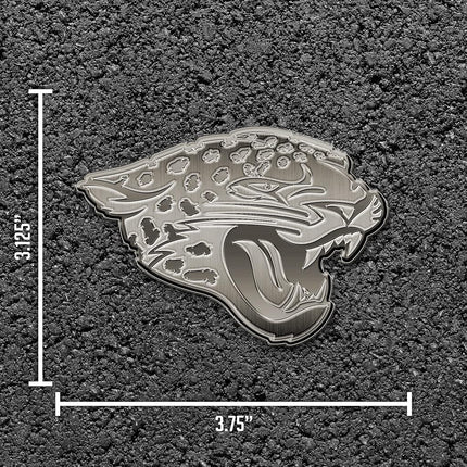 Rico Industries NFL Jacksonville Jaguars Antique Auto Emblem Antique Nickel Auto Emblem for Car/Truck/SUV