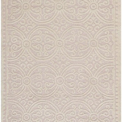 Safavieh Medallion Indoor Hand Tufted Rectangle Area Rug, Cambridge Collection, CAM123, in Light Pink / Ivory, 91 X 152 cm for Living Room, Bedroom or Any Indoor Space