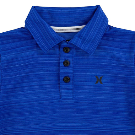 Polo Hurley pour garçons, Performance, Bleu royal chiné, Taille 6