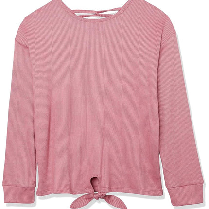 The Children's Place Blusa de Manga Larga Acanalada con Lazo Delantero para Niñas, Hada Clara, Pequeña