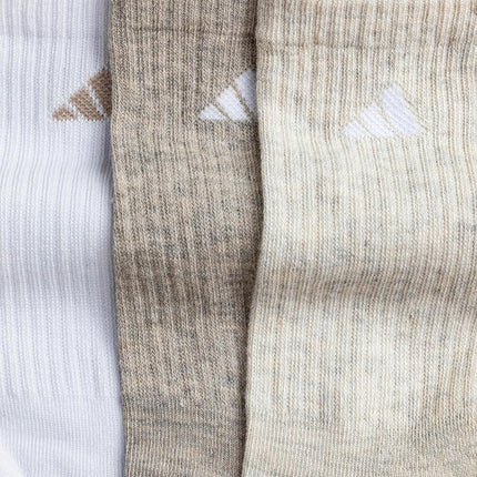 adidas Athletic Cushioned 6-Pack Crew Socks, Cushioned Crew Socks With Arch Compression For A Secure Fit Men's Crew Socks (Pack of 6), M
