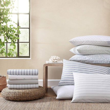 Tommy Bahama - King Sheets, Cotton Percale Bedding Set, Crisp & Cool, Stylish Home Decor (Crane Flower Green, King)