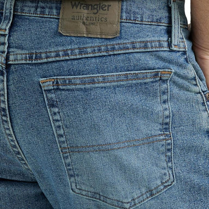 Wrangler Men's Authentics Mens Classic Regular-fit Jean Jeans, Vintage Blue Flex, 33W / 29L