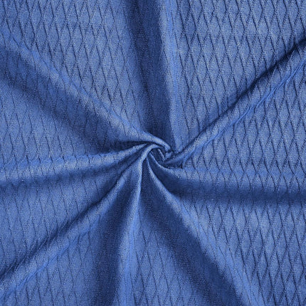 Superior 100% Cotton Thermal Blanket, Soft and Breathable Cotton for All Seasons, Bed Blanket and Oversized Throw Blanket with Luxurious Diamond Weave - Full/Queen Size, Merritt Blue