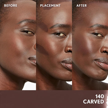 CoverGirl Trublend Skin Enhancer Contour Stick Balm, 140 Carved, Vegan Formula, Easy to Use, Glides on Effortlessly, Non-Greasy, Doesn't Crease, 0.21oz
